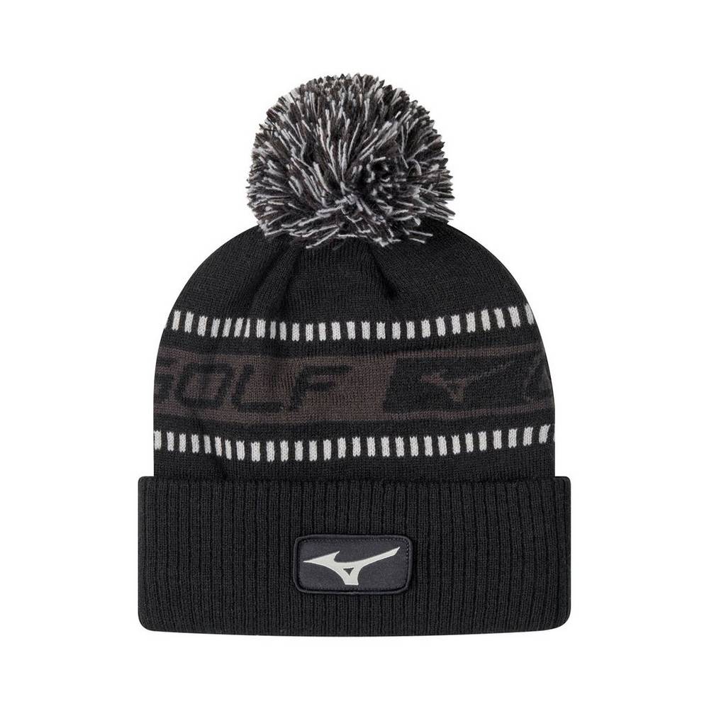 Cappello Mizuno Tour Knit Pom Invernali Uomo - Nere/Grigie - 32450-ZJDV